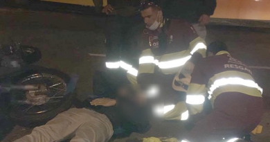 Motociclista sofre acidente em rodovia Motociclista sofre acidente em rodovia