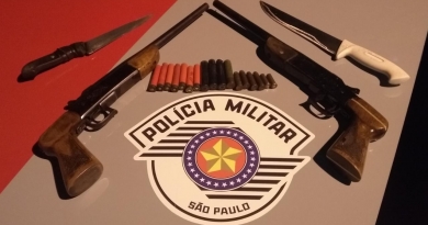 PM apreende armas após sequestro PM apreende armas após sequestro